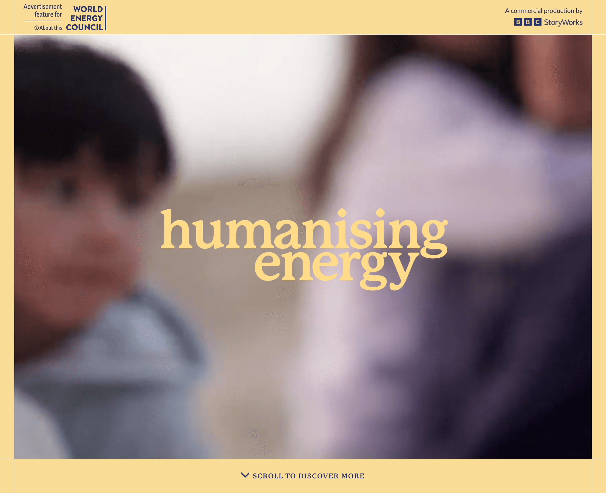Humanising Energy hero page showcasing the World Energy Trilemma